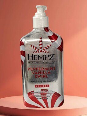 Hempz Peppermint Vanilla Swirl Herbal Body Moisturizer Holiday 17 fl oz